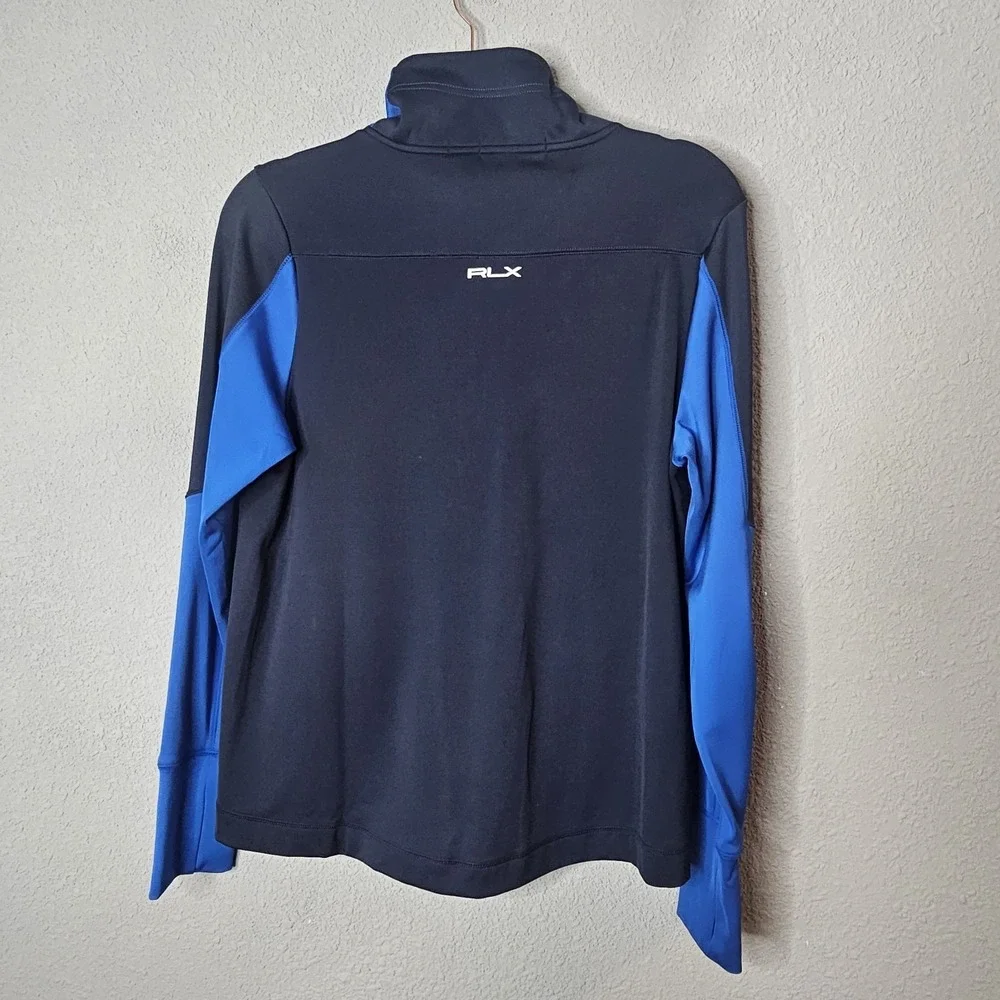 Polo Sport Ralph Lauren Jacket Womens M Blue RLX Black Label Activewear Full Zip